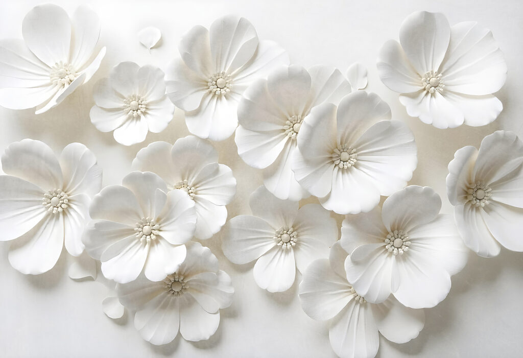 Flores que se superponen — diseño completo