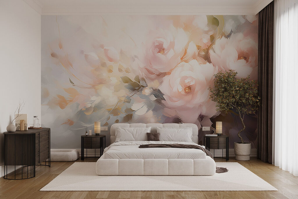 Rosas abiertas sobre beige — interior 1