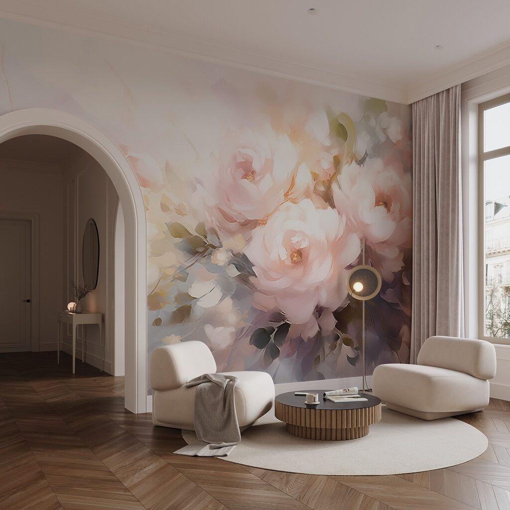 Rosas abiertas sobre beige — interior 2
