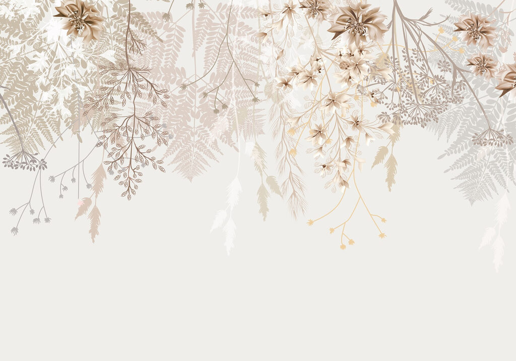 Guirnalda de flores finas — diseño completo