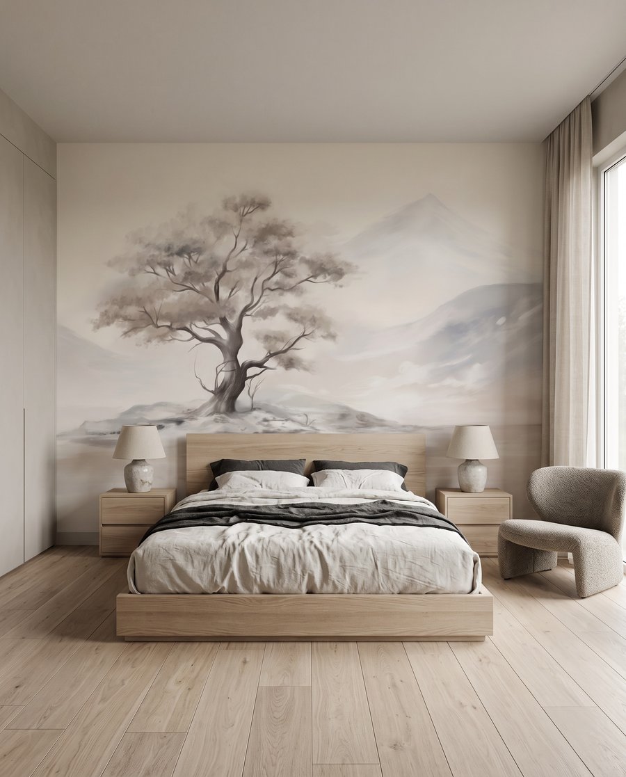 Árbol en paisaje brumoso — interior 2