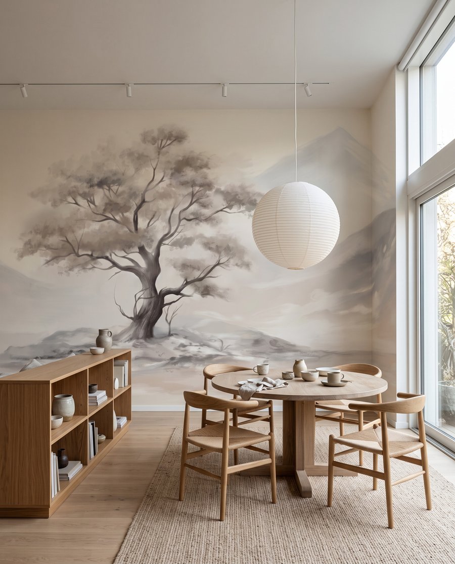 Árbol en paisaje brumoso — interior 3