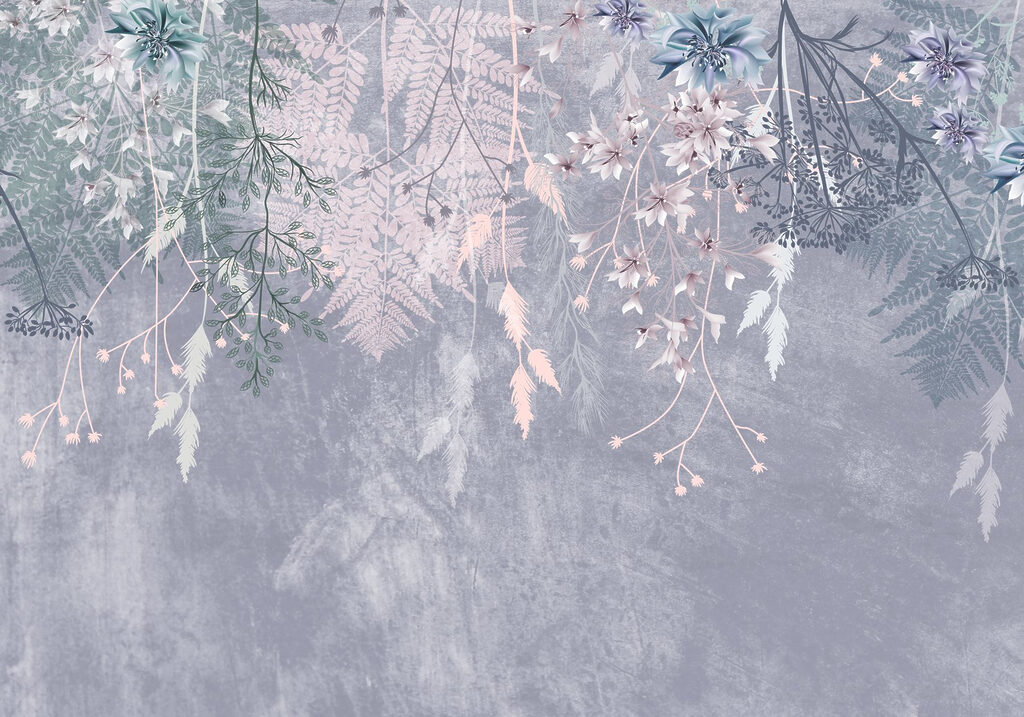 Ramas con flores colgantes — diseño completo