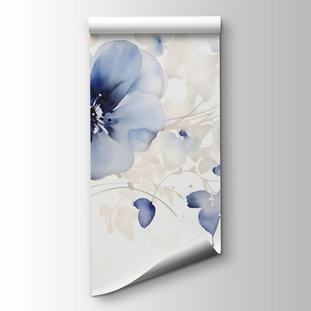 Tallos finos, flores azules — vista del producto