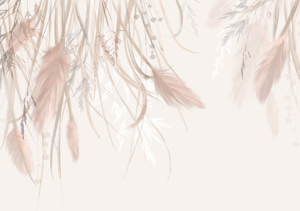 Plumas rosas colgantes — diseño completo