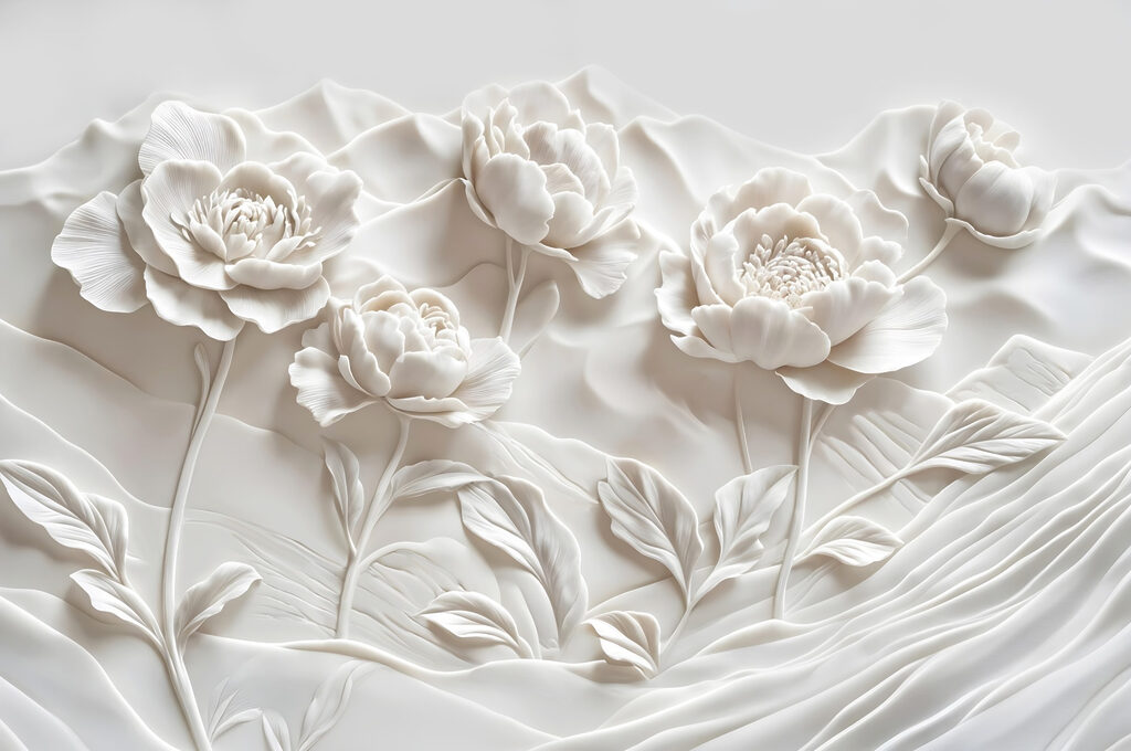 Jardín blanco en capas — diseño completo