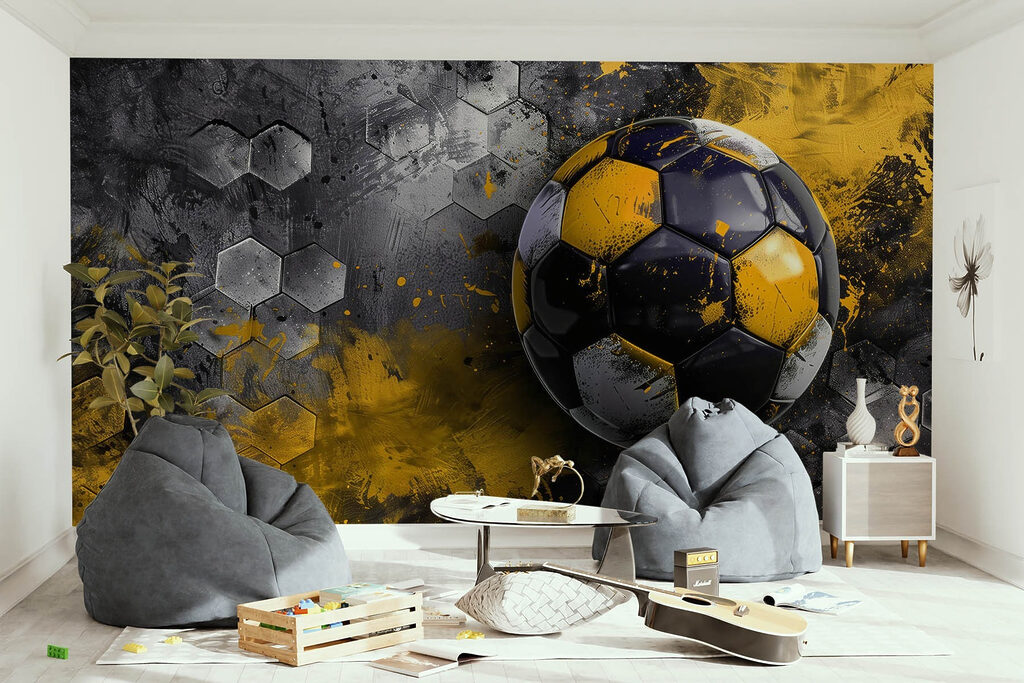 Balón negro y ocre — interior 2