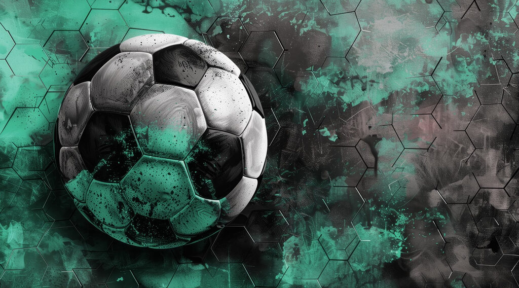 Balón verde entre sombras — diseño completo