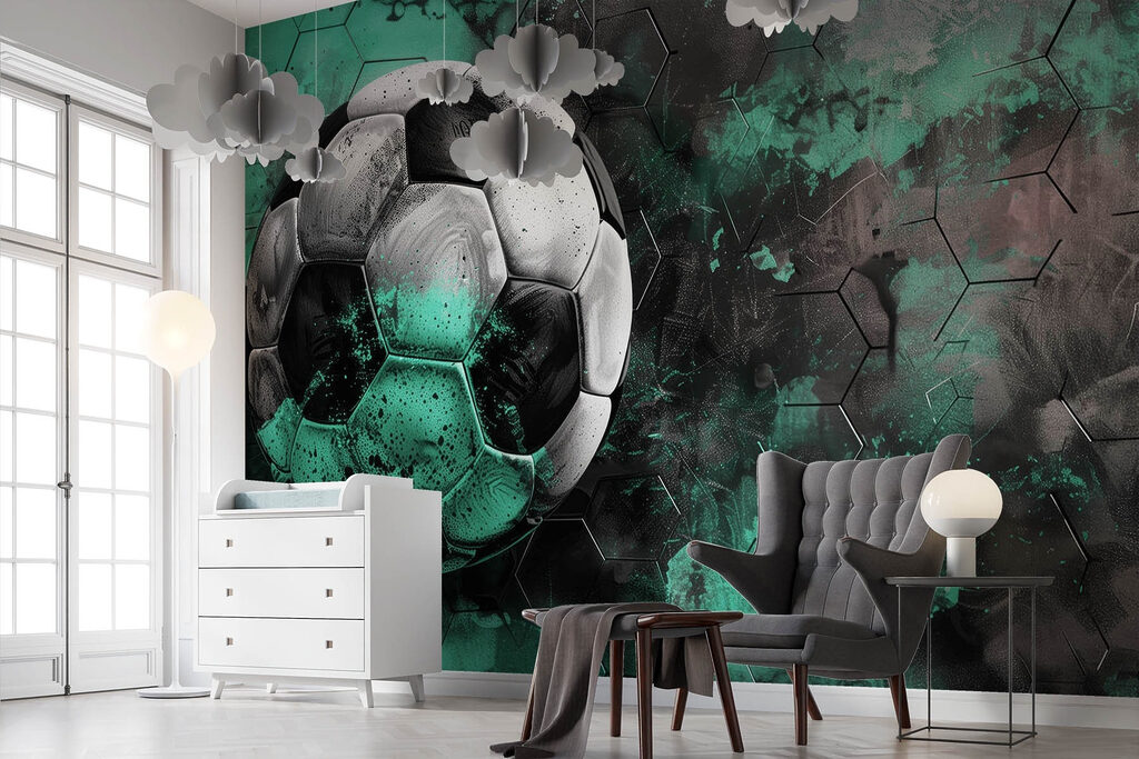 Balón verde entre sombras — interior 3
