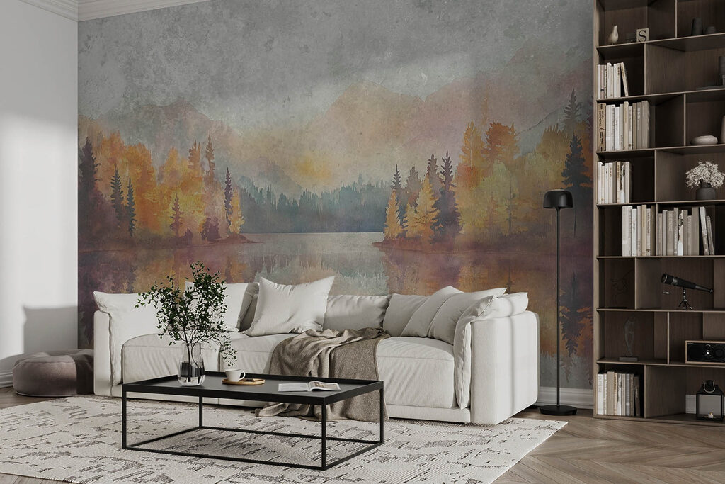 Bosque de otoño reflejado — interior 2