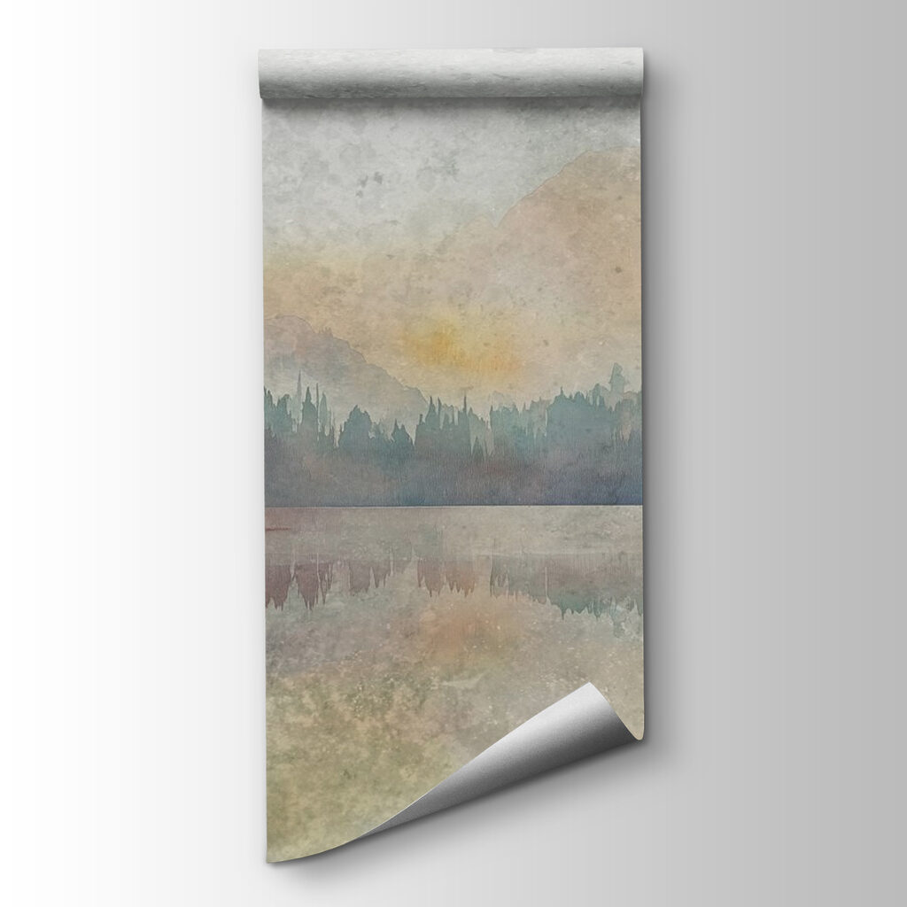 Bosque de otoño reflejado — vista del producto