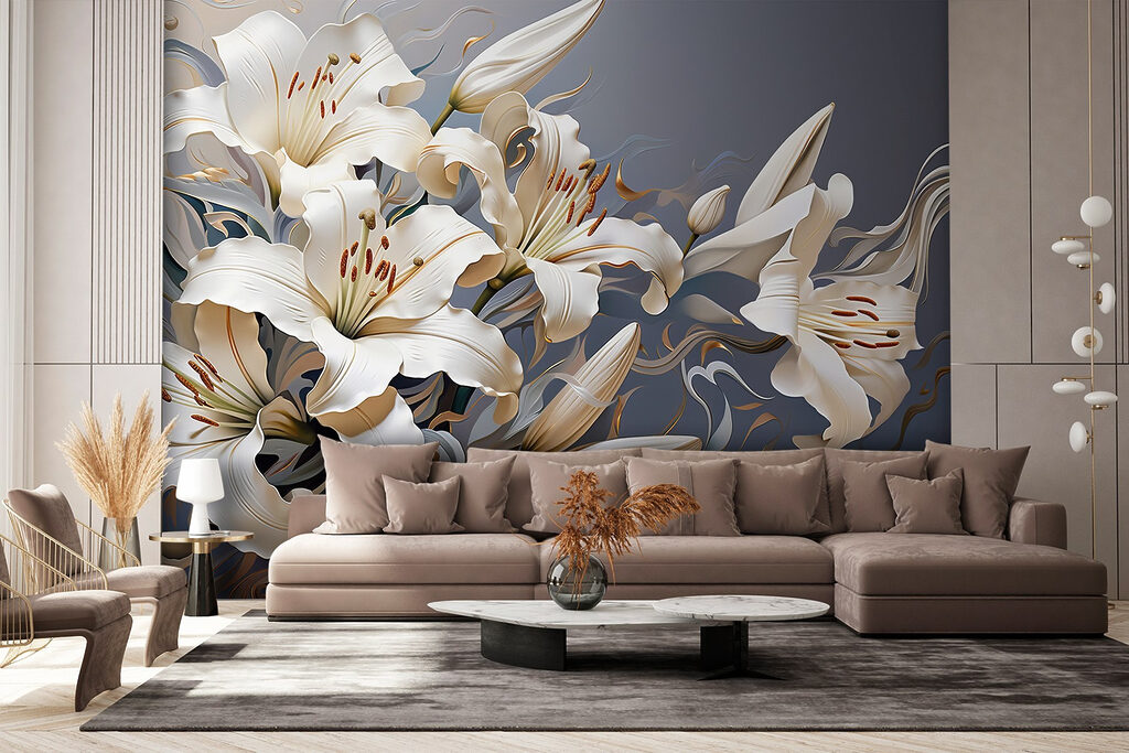 Lirios blancos en curvas — interior 3
