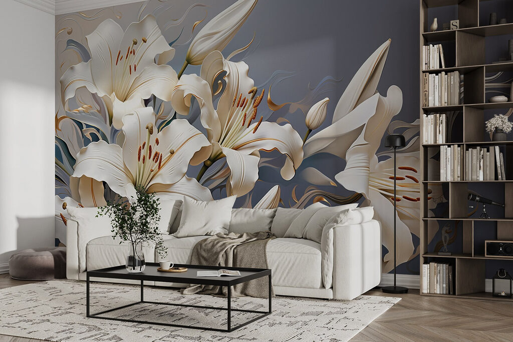 Lirios blancos en curvas — interior 4