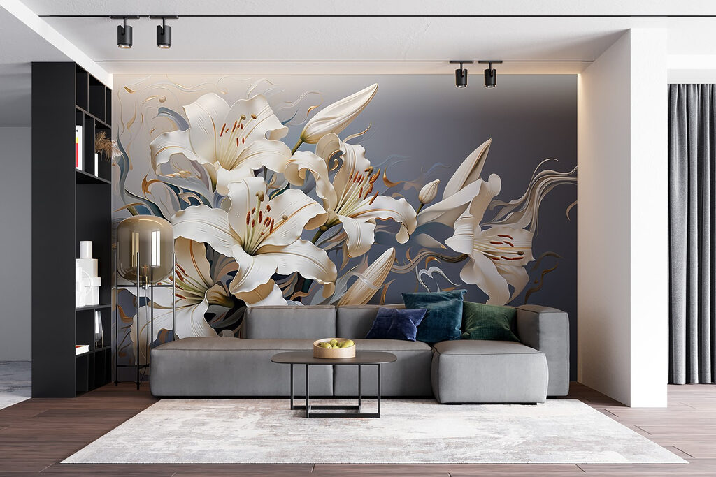Lirios blancos en curvas — interior 5