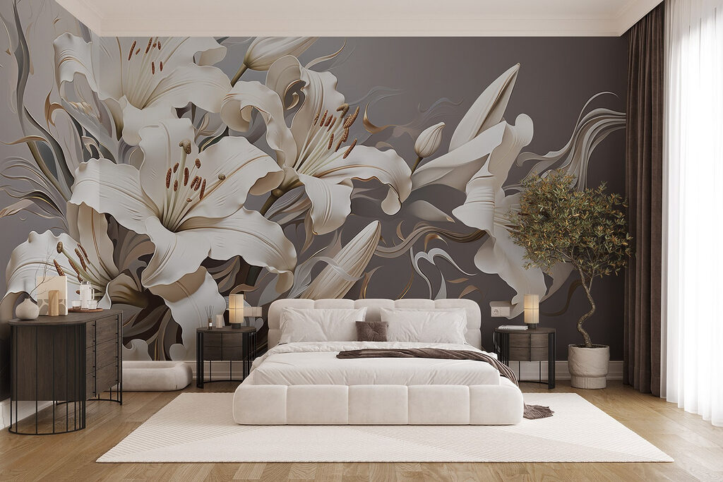 Lirios blancos en curvas — interior 3