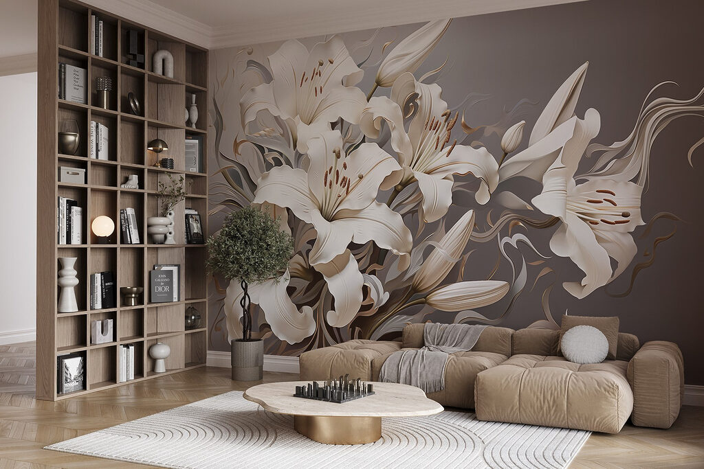 Lirios blancos en curvas — interior 4