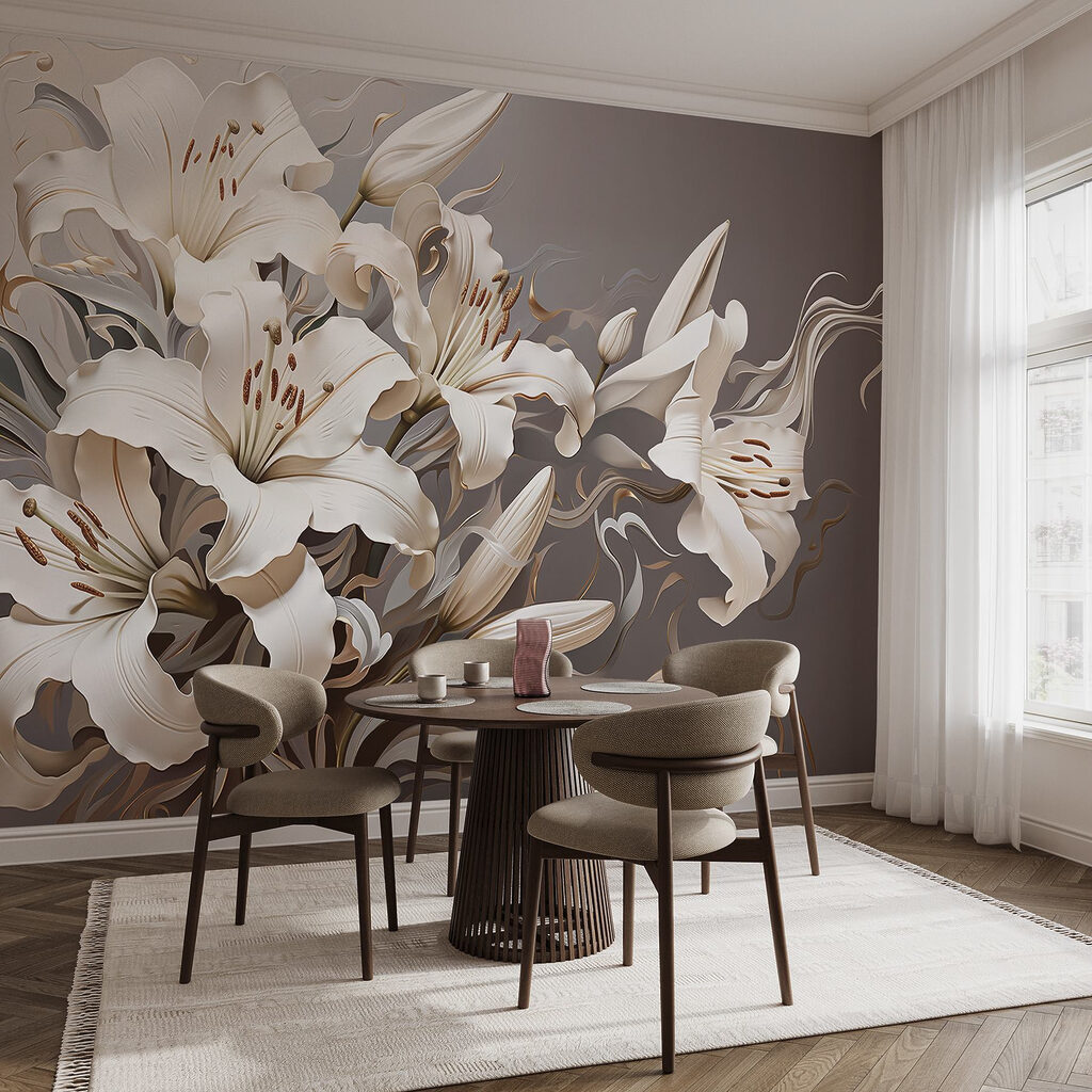 Lirios blancos en curvas — interior 6