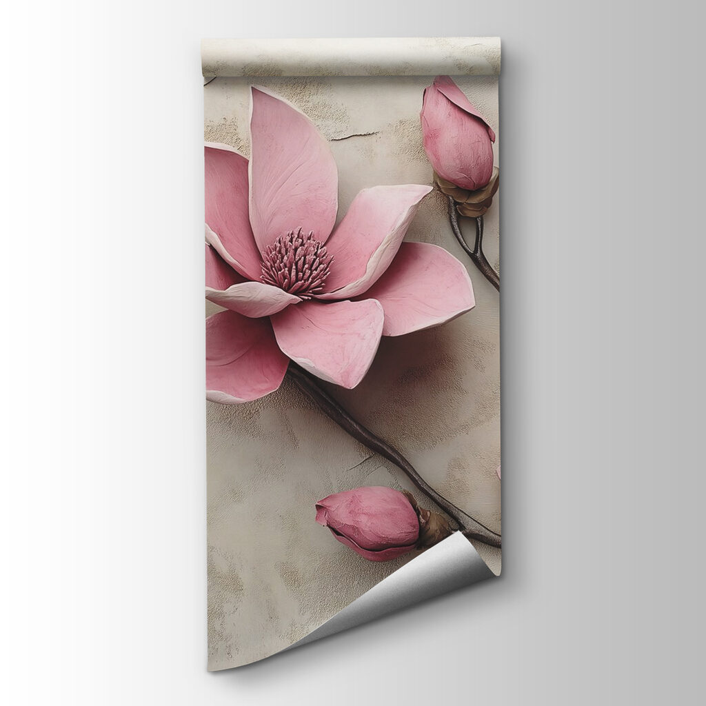 Magnolias sobre muro beige — vista del producto