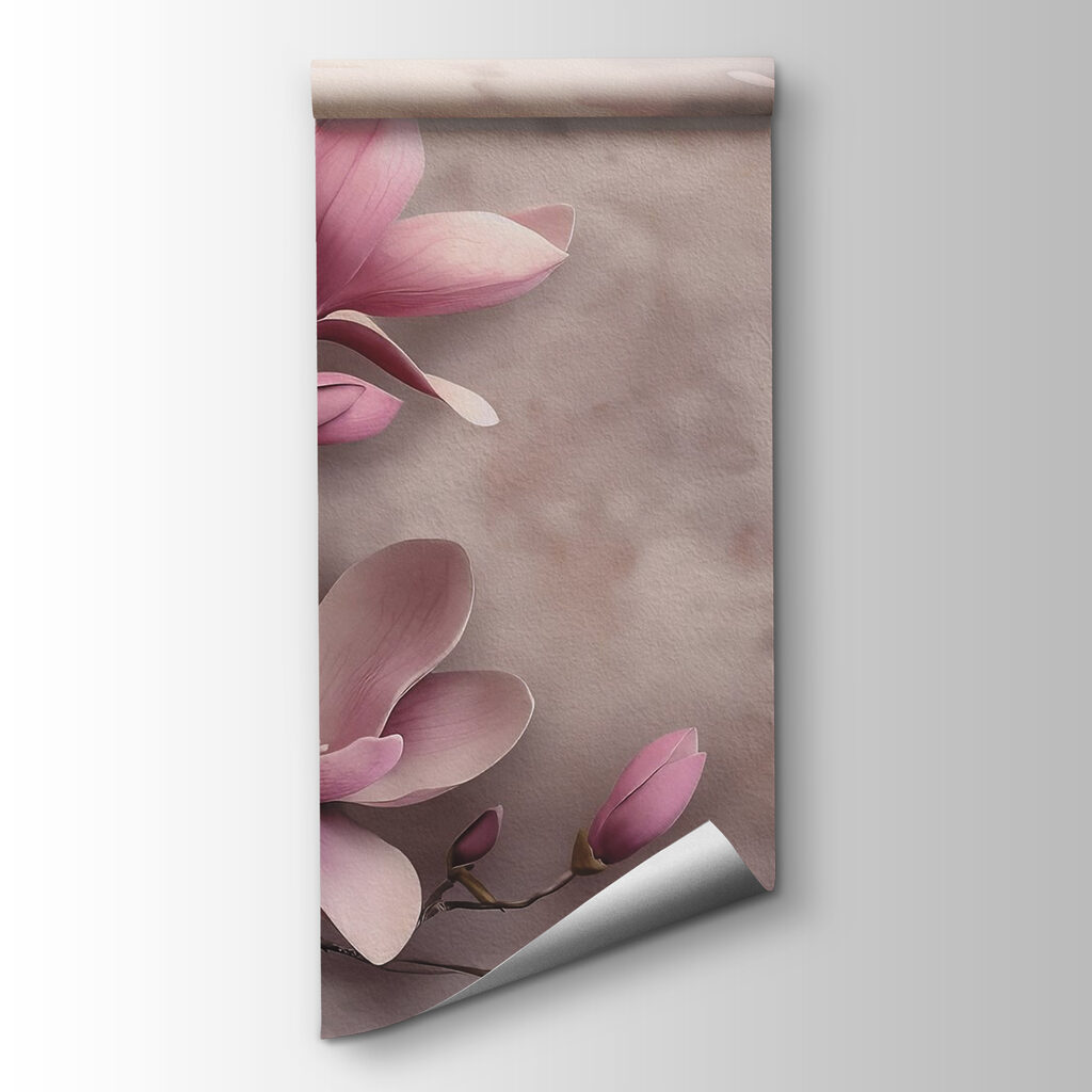 Magnolia rosa en ramas — vista del producto