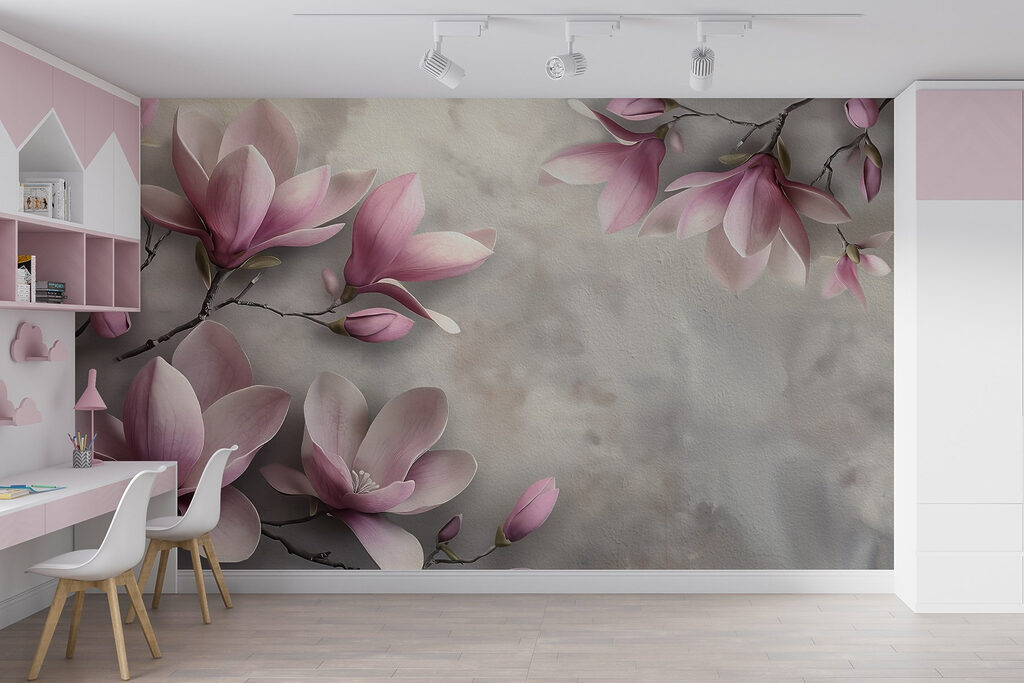 Magnolia rosa en ramas — interior 5