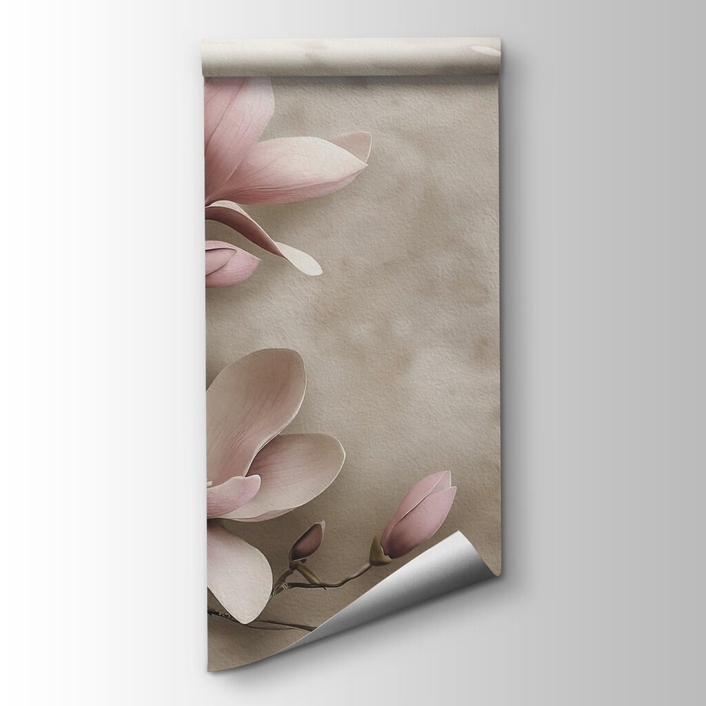 Magnolia rosa en ramas — vista del producto