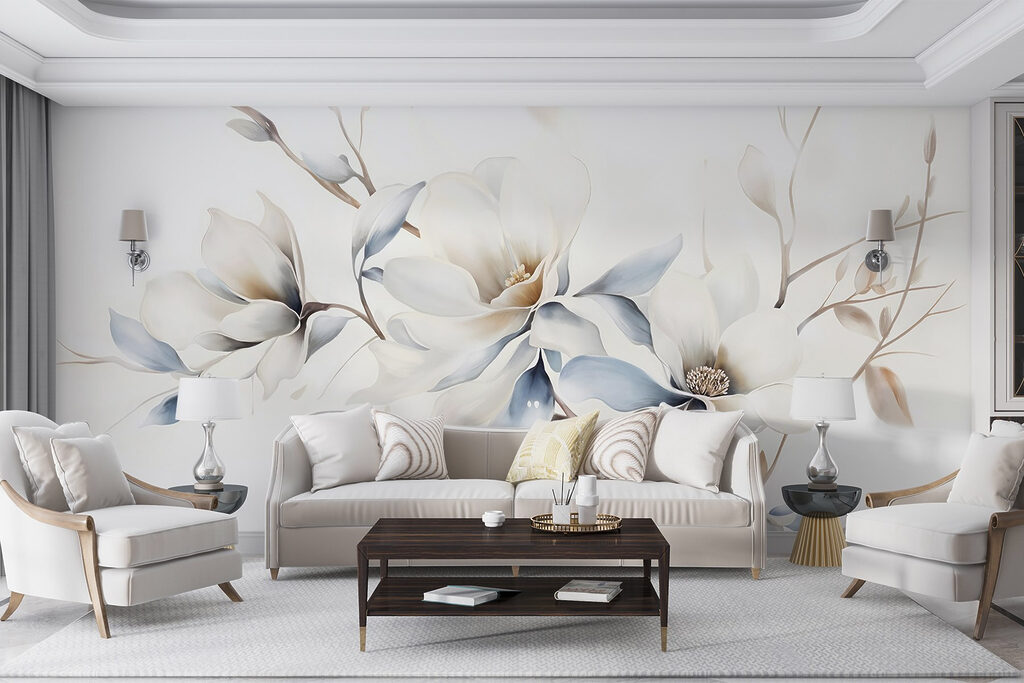 Flores blancas en tallo — interior 4