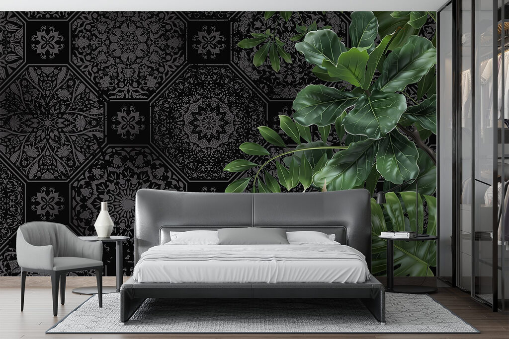 Hojas verdes y ornamentos — interior 2