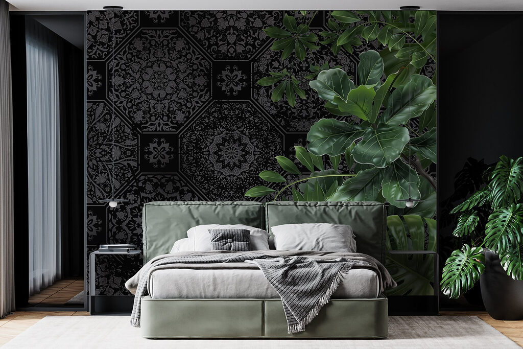 Hojas verdes y ornamentos — interior 3