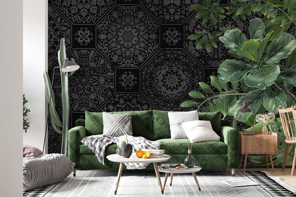 Hojas verdes y ornamentos — interior 5