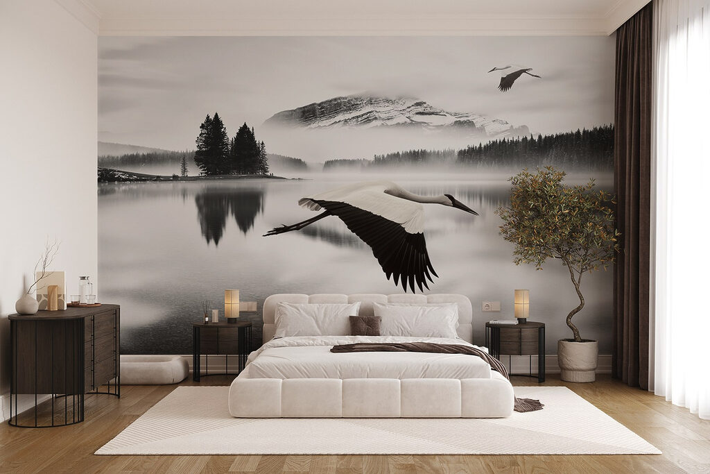 Aves sobre el lago — interior 2