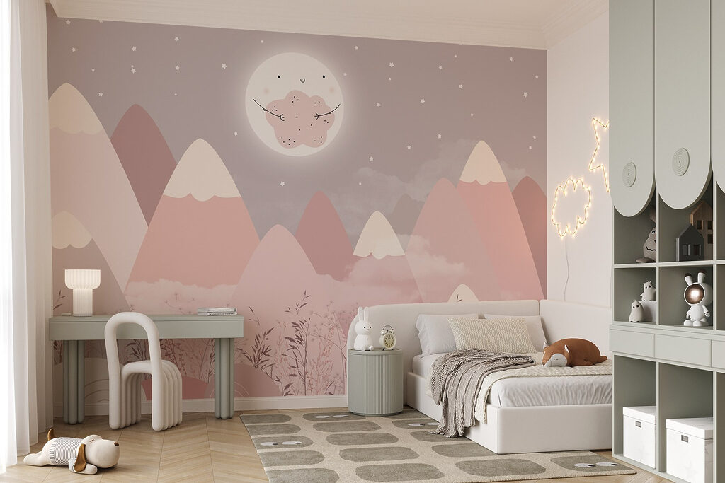 Luna sobre montañas rosas — interior 3