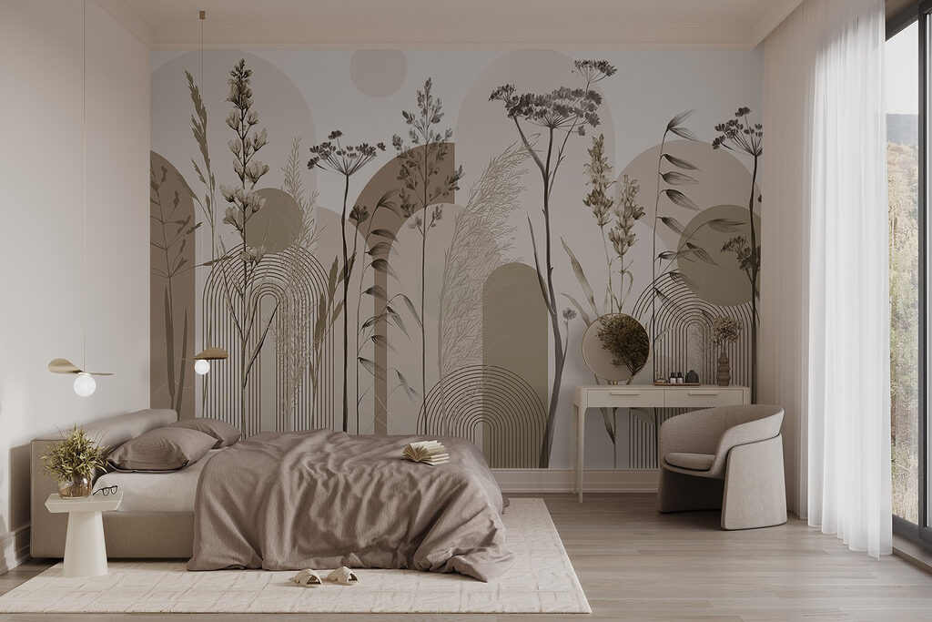 Hierbas entre formas curvas — interior 1