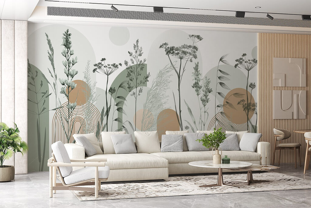 Hierbas entre formas curvas — interior 4