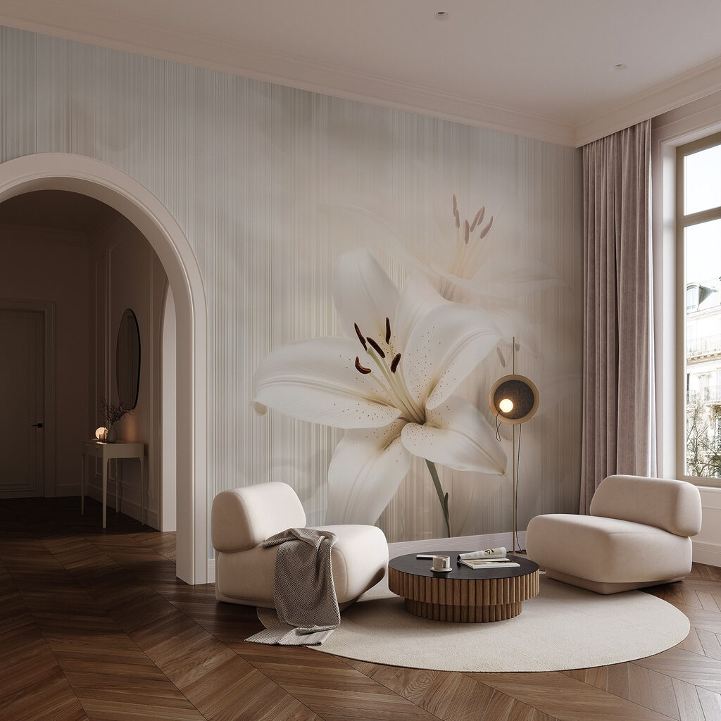 Lirios blancos tras rayas — interior 4
