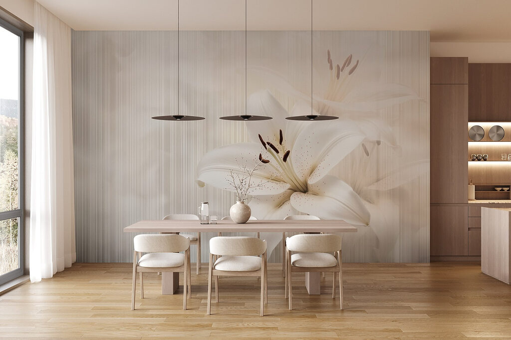 Lirios blancos tras rayas — interior 7