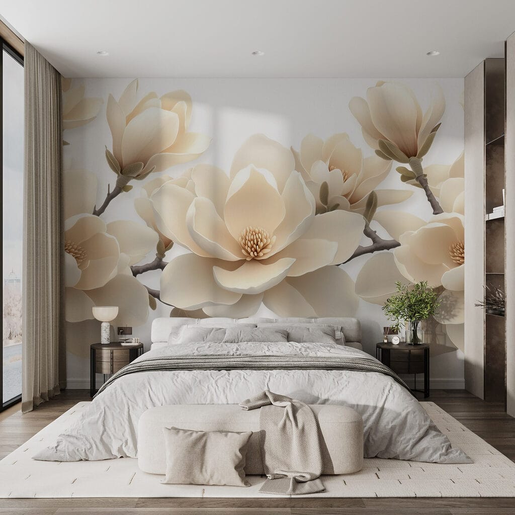 Magnolias color crema — interior 2