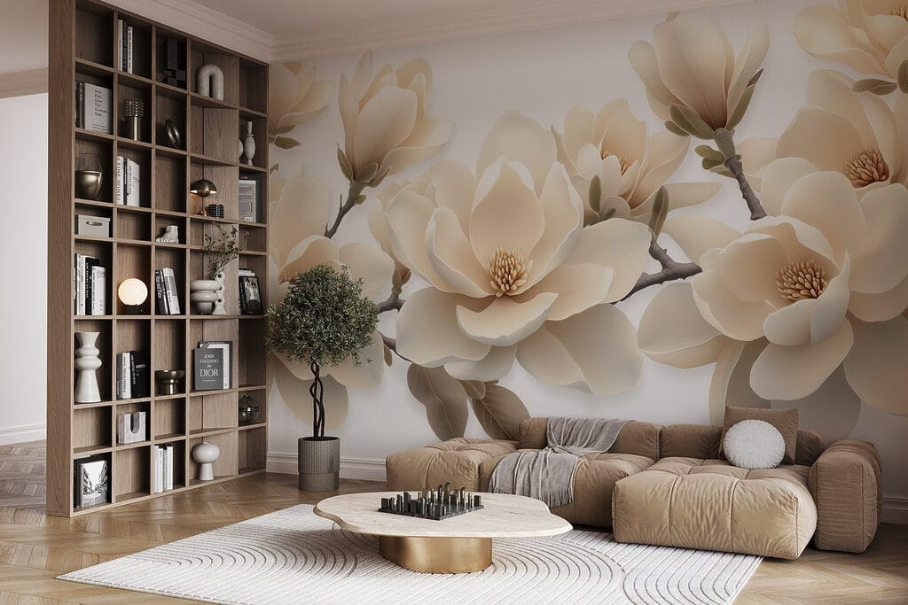 Magnolias color crema — interior 3