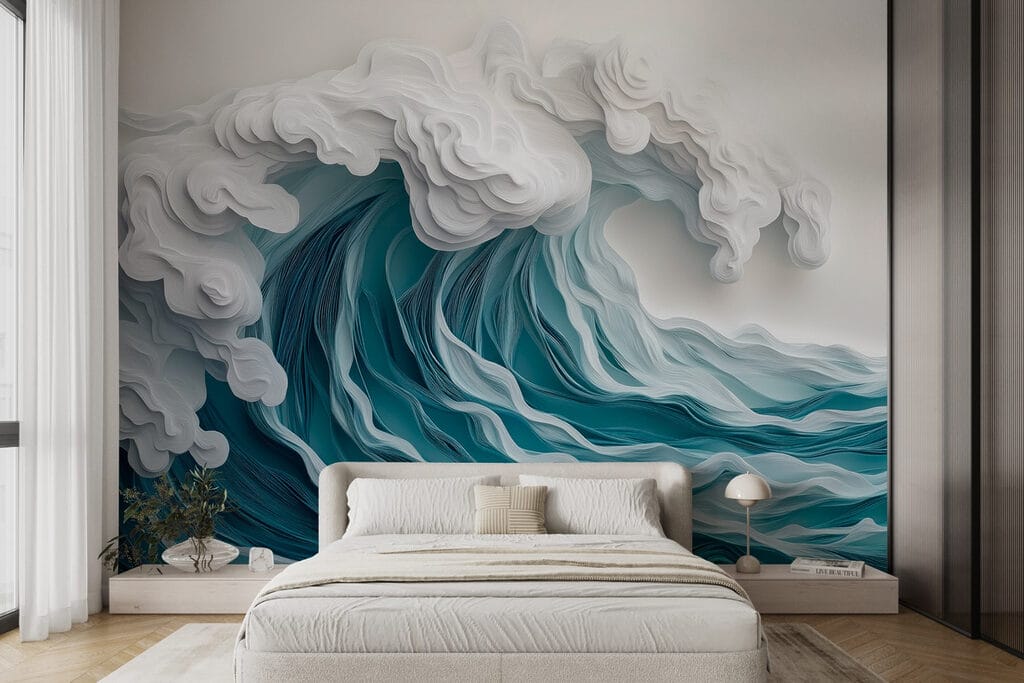 Olas turquesas en capas — interior 1