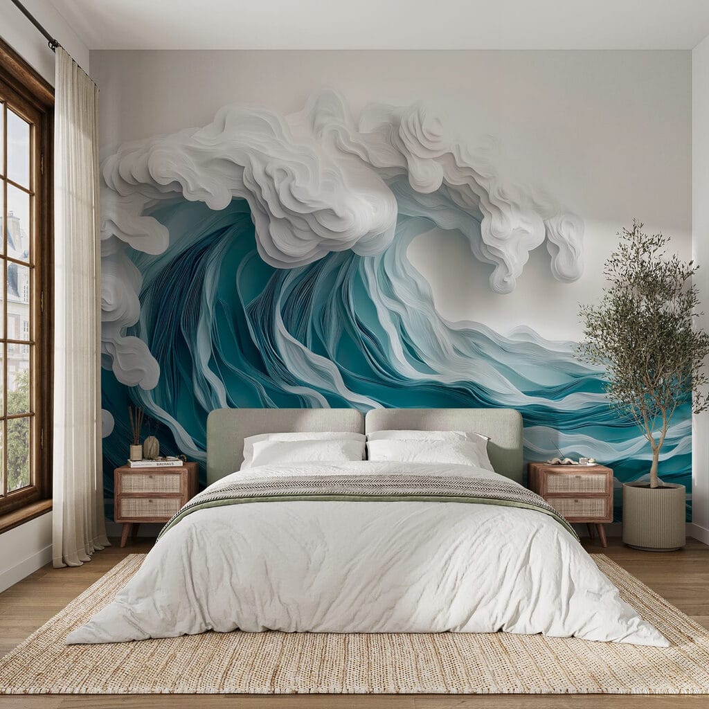 Olas turquesas en capas — interior 3