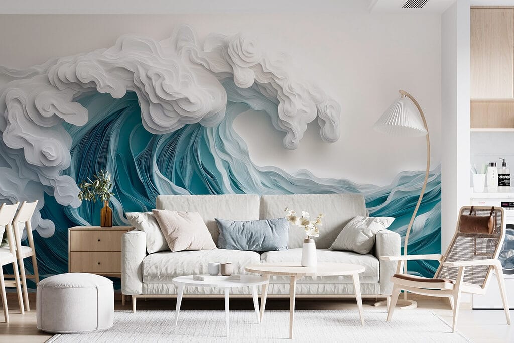 Olas turquesas en capas — interior 4