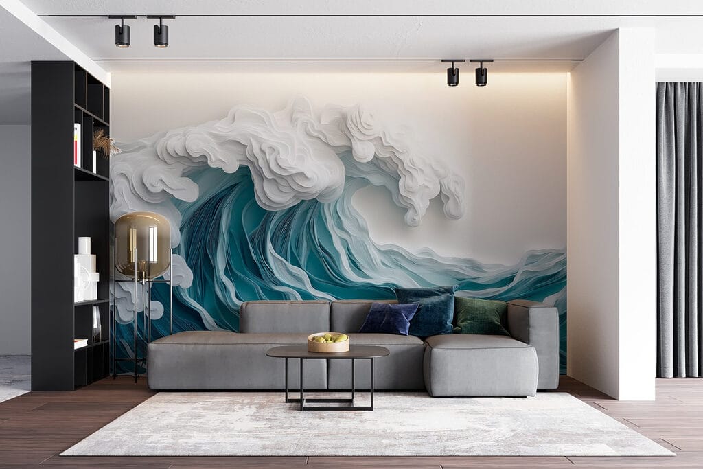 Olas turquesas en capas — interior 5