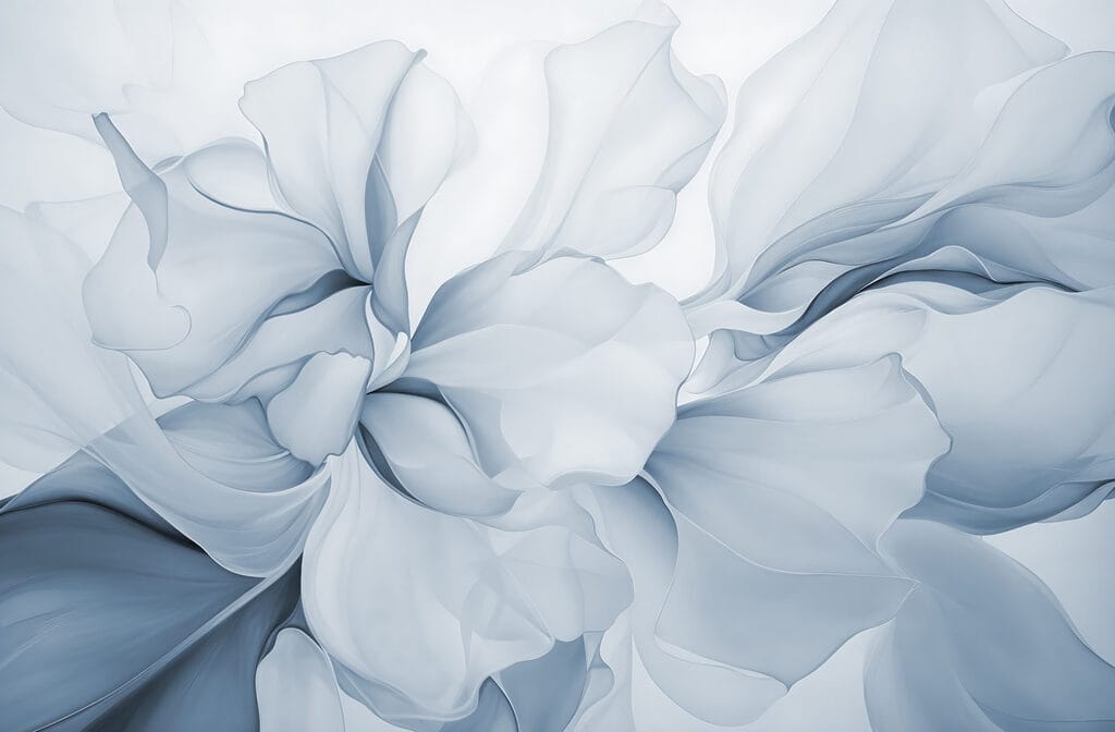 Flor de pétalos amplios — diseño completo