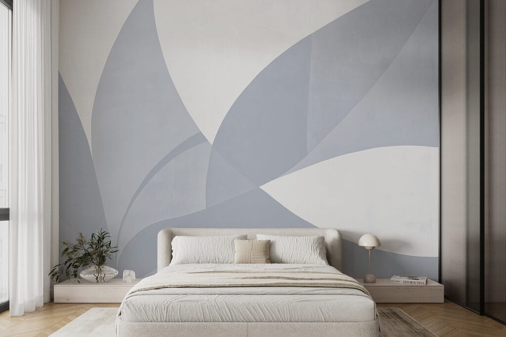 Formas azules como hojas — interior 2