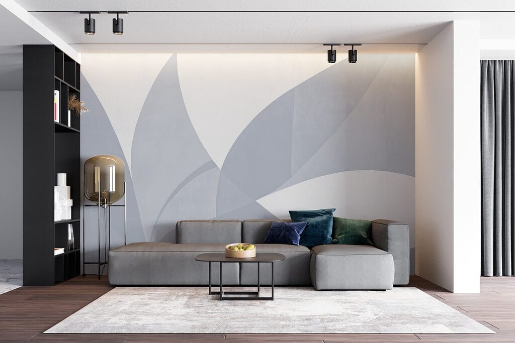 Formas azules como hojas — interior 5