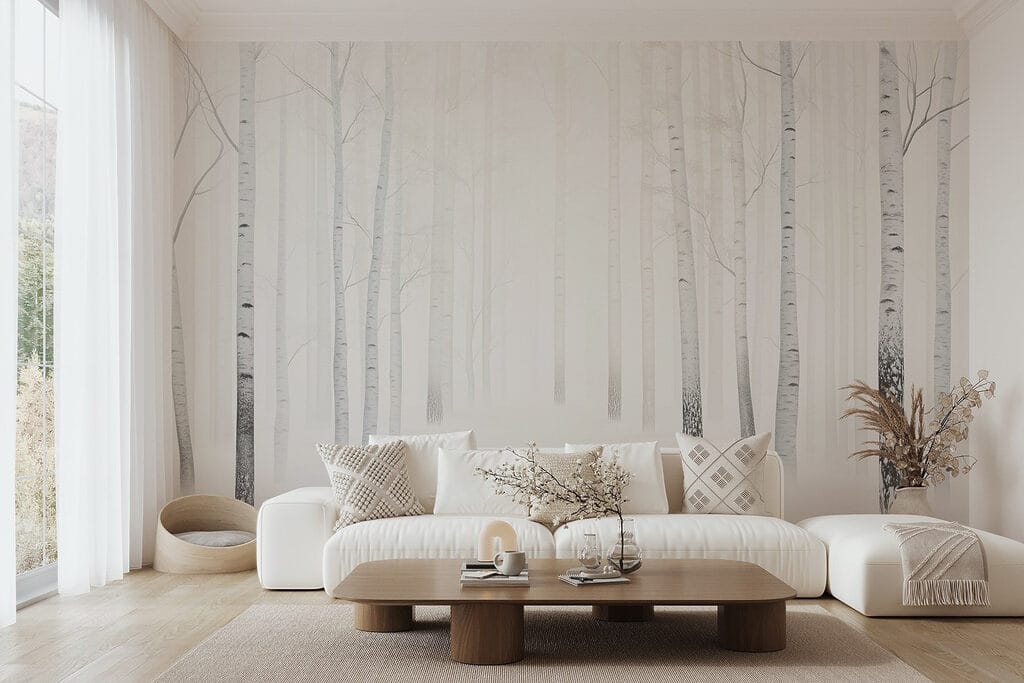 Abedules blancos al contraluz — interior 4