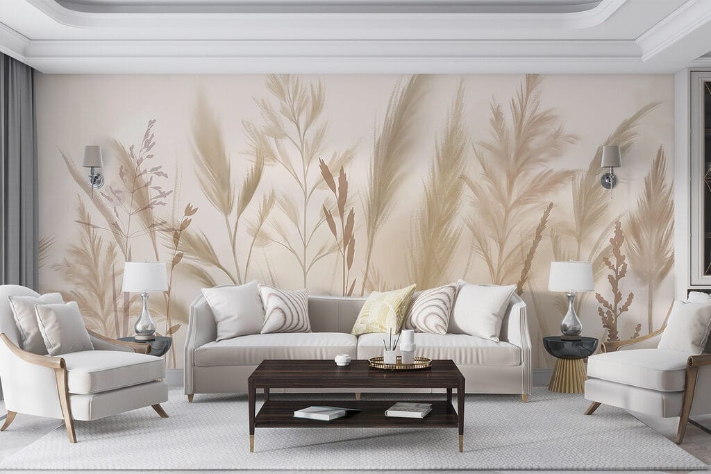 Hierbas doradas sobre rosa — interior 4