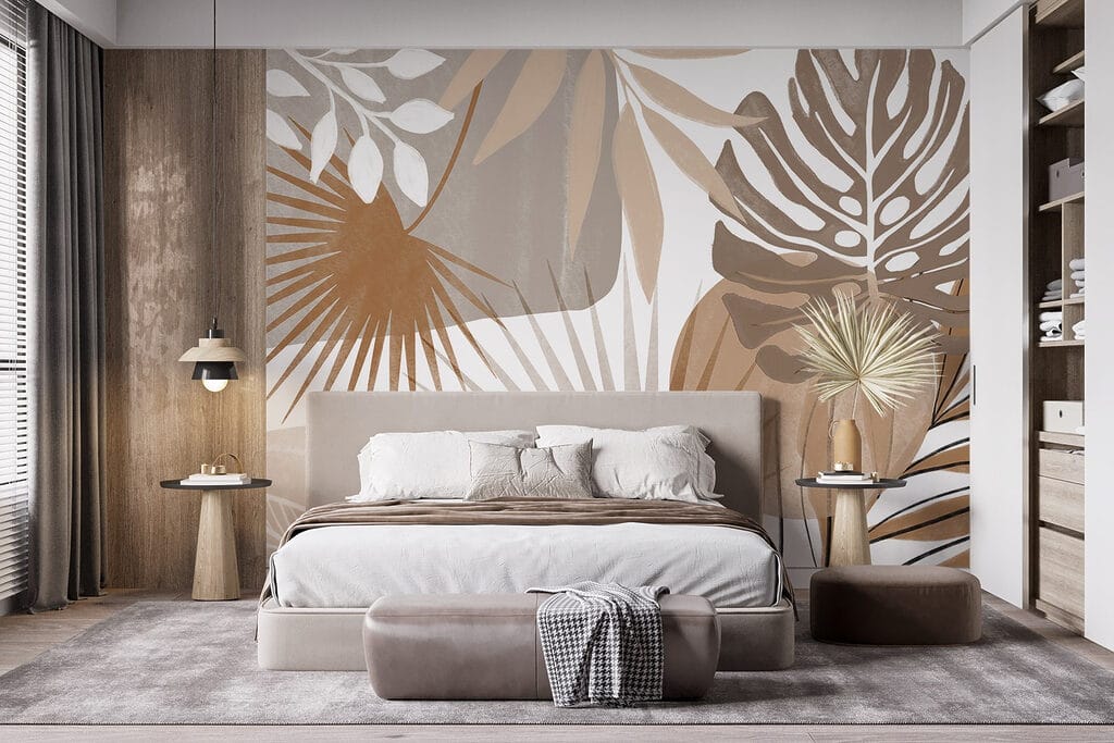 Hojas tropicales gráficas — interior 1