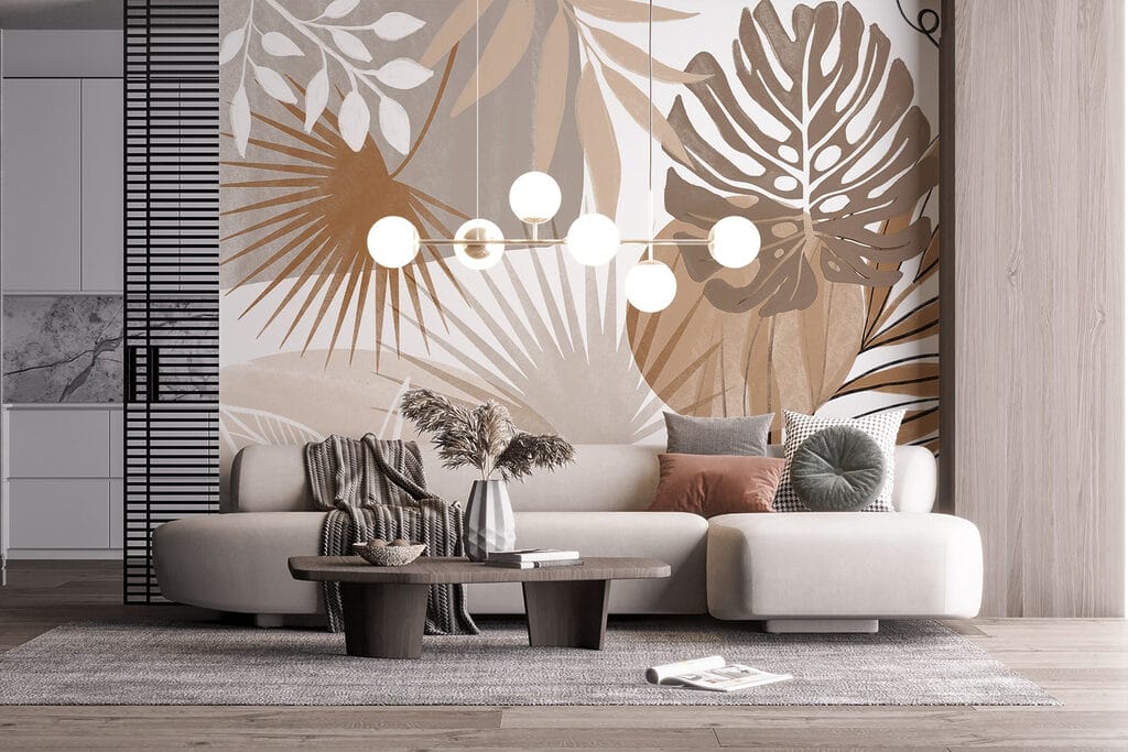 Hojas tropicales gráficas — interior 4