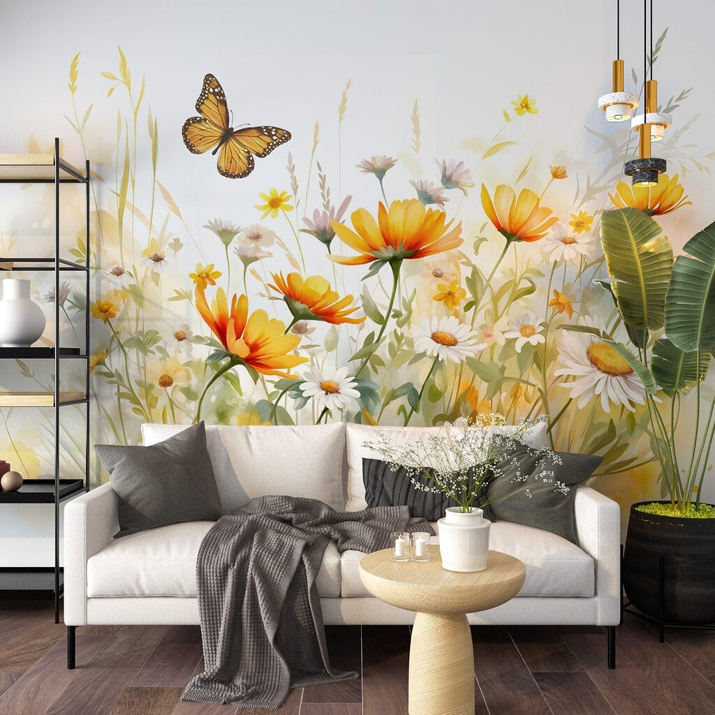 Mariposa sobre flores silvestres — interior 5