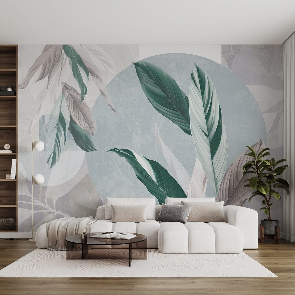 Hojas entre círculos — interior 6